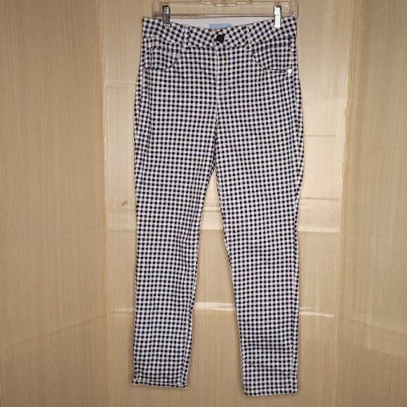 Draper James RSVP  Blue White Check Ankle Pants 8 - Picture 3 of 8